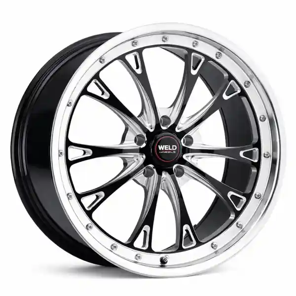 Weld Belmont Beadlock 17x10 / 5x120 BP / ET42 / BS 7.15 / 78.1 CB Gloss Black MIL