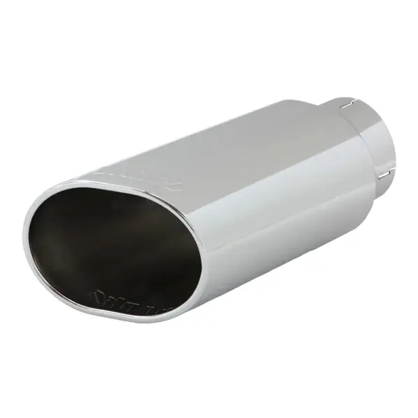 Banks Power Tailpipe Tip Kit - SS Obround Slash Cut - Chrome - 4in Tube - 5in X 6in X 14in