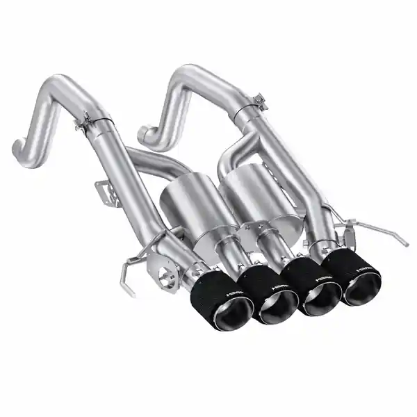 MBRP 14-19 Corvette 6.2L (NPP Models Only) T304SS 3in Cat-Back Dual Split w/ Quad Carbon Fiber Tips
