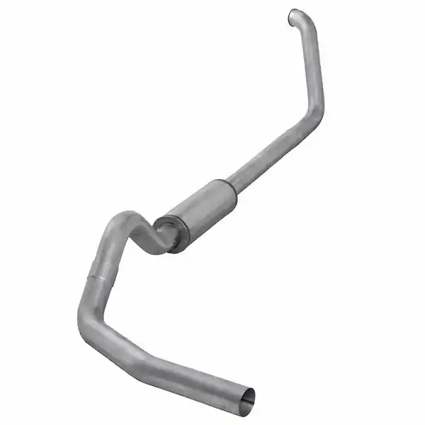 Diamond Eye 00-03 Ford F250/F350 7.3L 4in Turbo-Back Single Aluminized Muffler Replacement Pipe