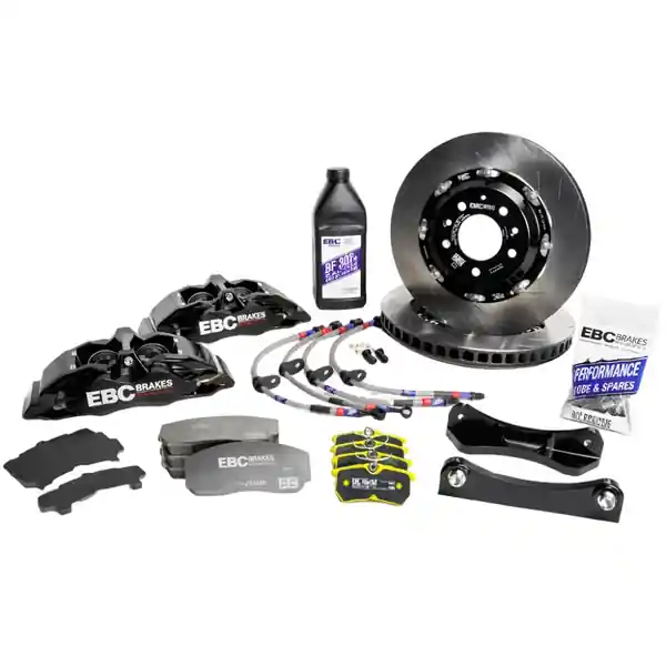 EBC Racing 23-24 Toyota GR Corolla 1.6T Black Apollo-6 Calipers 355mm Rotors Front Big Brake Kit