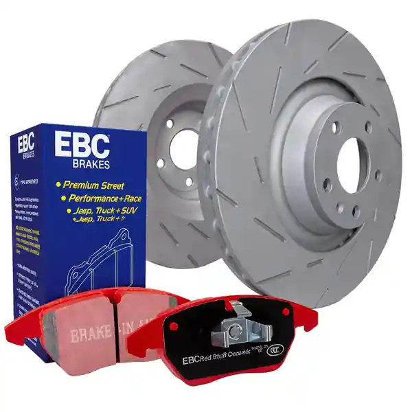 EBC Redstuff Rear Pads & USR Slotted Rotors Kit 2016-2020 Lexus IS300