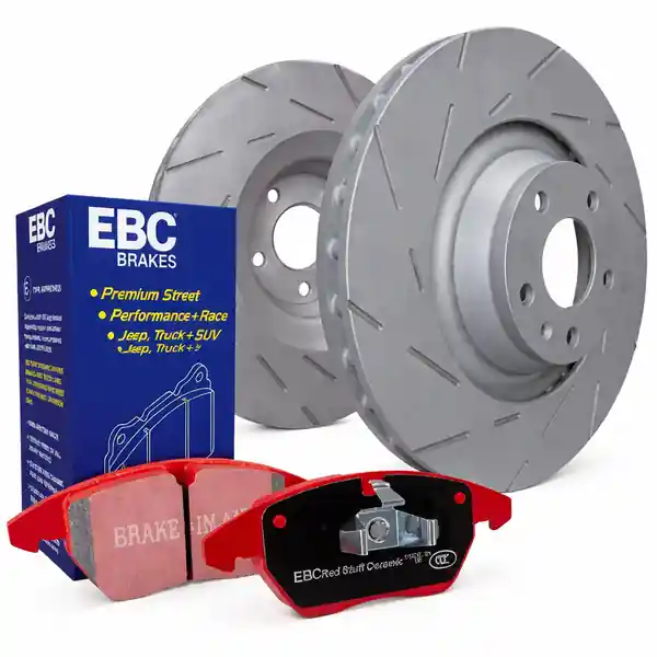 EBC Redstuff Rear Pads & USR Slotted Rotors Kit 2016-2020 Lexus IS300