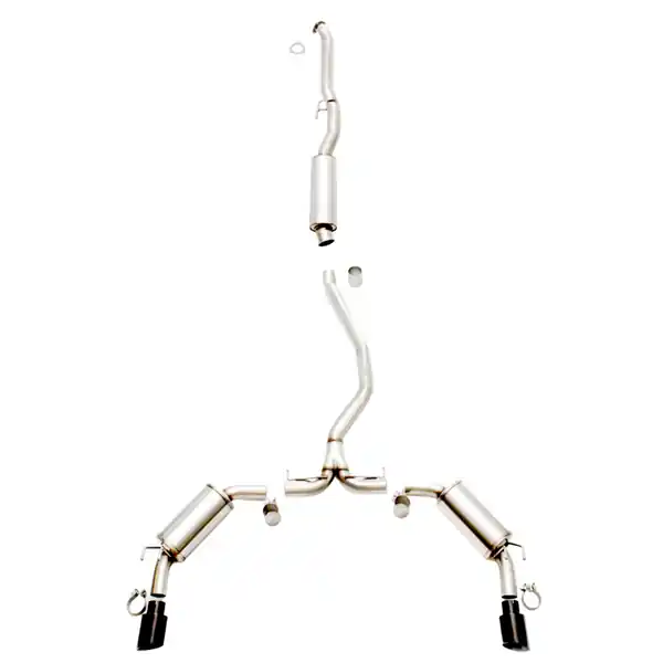 2023+ Acura Integra - Front Pipe Back Exhaust w/ Black Coated Exhaust Tips