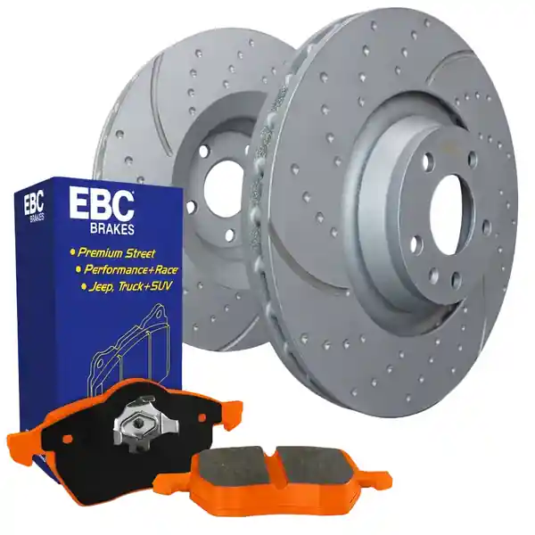 EBC Extra Duty Rear Pads & GD Slotted Rotors Kit 2019-2023 Ram 2500 6.4L