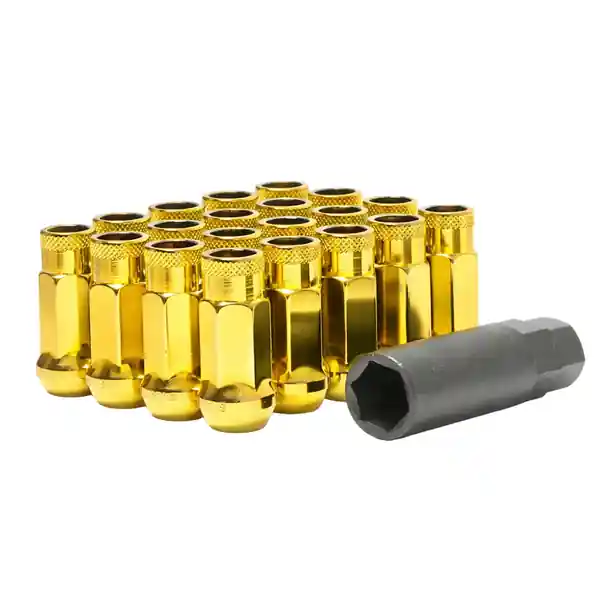 Wheel Mate Muteki SR48 Open End Lug Nuts - Yellow Chrome 12x1.50 48mm