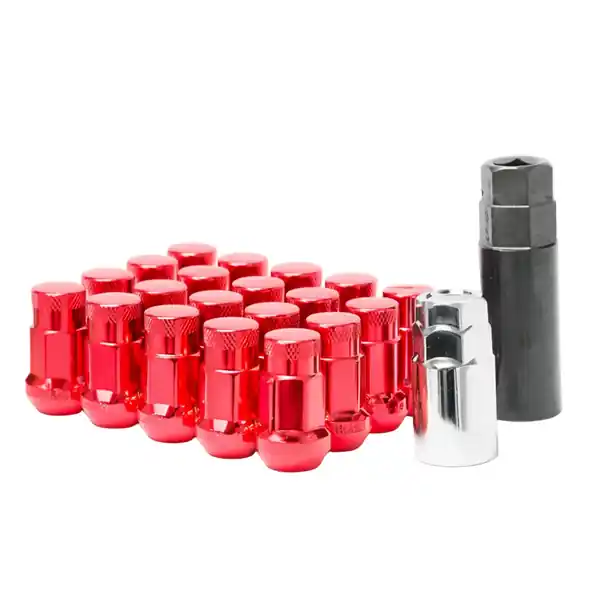 Wheel Mate Muteki SR35 Close End Lug Nuts w/ Lock Set - Red 12x1.25 35mm