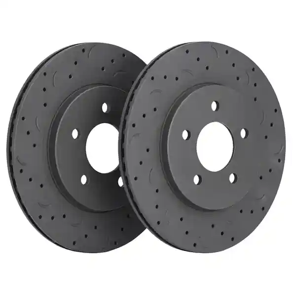 Hawk Talon 2006 Dodge Ram 1500 Extended Crew Cab Pickup Drilled and Slotted Rear Brake Rotor Set
