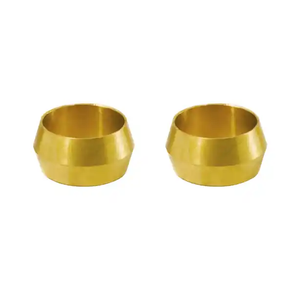 Vibrant 5/8in Brass Olive Hardline Tubing Inserts (2 Pack)
