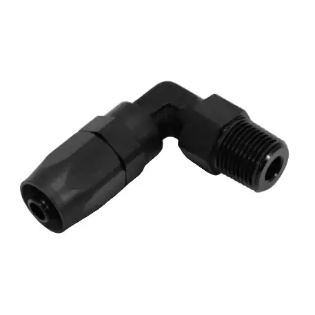 Vibrant Male NPT 90 Degree Hose End Fitting -12AN - 1/2 NPT
