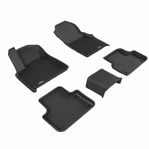 3D MAXpider 2017-2020 Audi Q7/Q8 Kagu 1st 2nd Row Floormats - Black