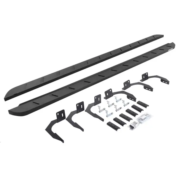 Go Rhino 10-22 Ram 2500/3500HD Crew Cab 4DR RB10 Slim Running Boards Kit (Incl. Brackets) - Tex. Blk