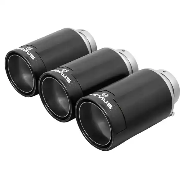Remus 2018 Honda Civic Type-R FK8 2.0T 98mm Black Chrome Tail Pipe Set (Triple Tip)