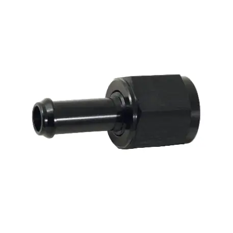 Vibrant Female -20AN to 1/2in Hose Barb Straight Aluminum Adapter Fitting - Black Anodized