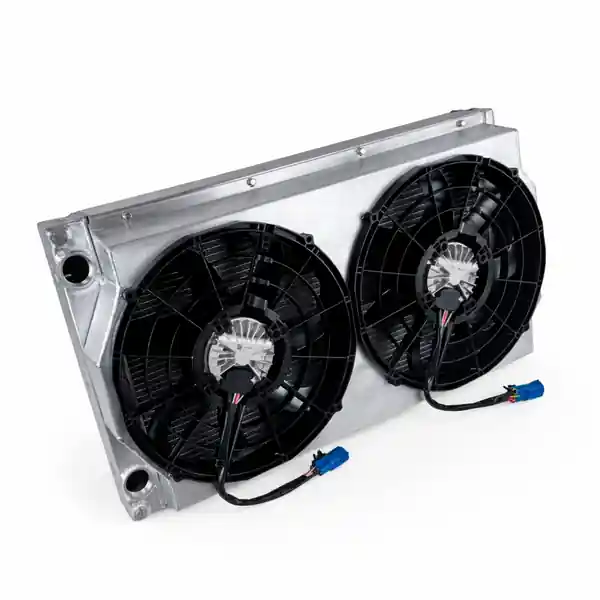 CSF Motorsport Radiator with Shroud - 14in SPAL Brushless Fans - Harnesses