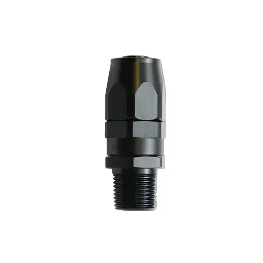 Vibrant -10AN Male NPT Straight Hose End Fitting - 3/8 NPT