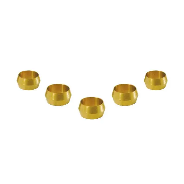 Vibrant 1/4in Brass Olive Inserts - 5pk