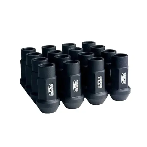 BLOX Racing Street Series Forged Lug Nuts – Black 12x1.5mm – Set of 16 (New Design)