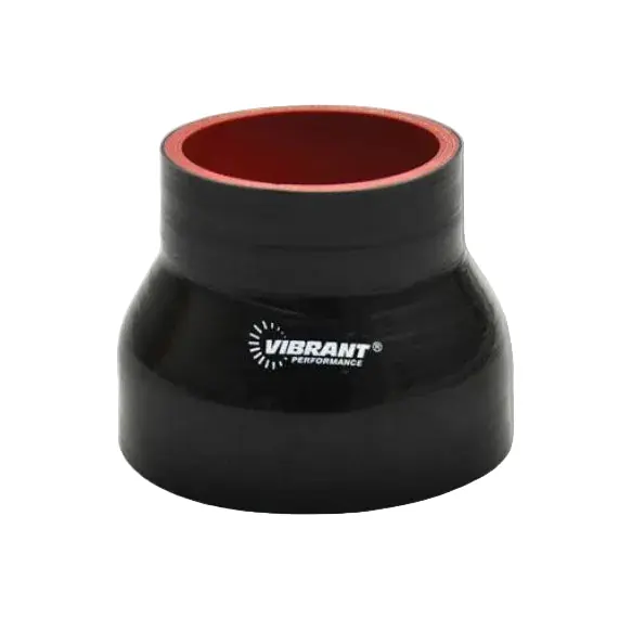 Vibrant Silicone Reducer Coupler 1.00in ID x 1.75in ID x 3.00in Long - Black