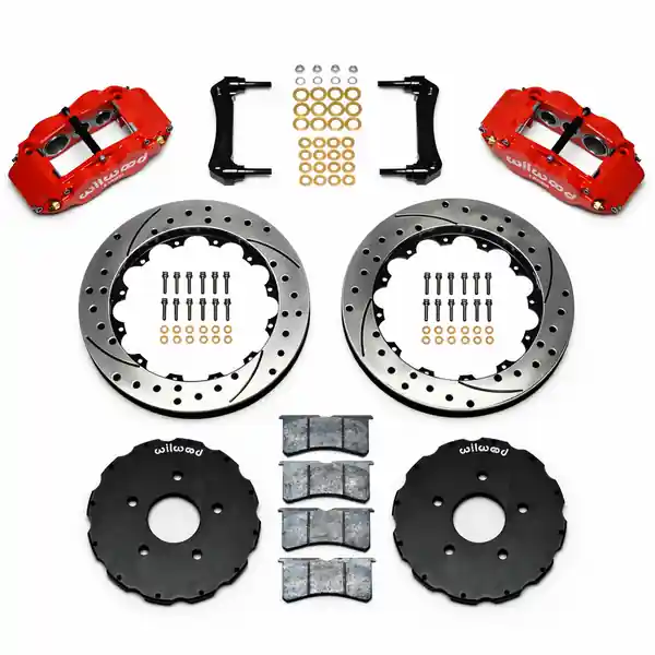 Wilwood Narrow Superlite 6R Front Hat Kit 13.06in Drill Red 2005-up Corvette C6