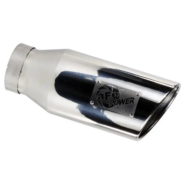 aFe Universal Bolt On Exhaust Tip Polished 5in Inlet x 6in Outlet x 12in Long