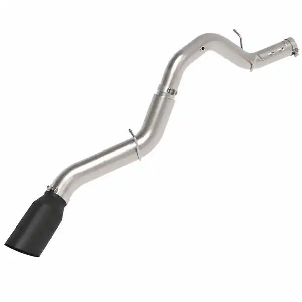 aFe Large Bore-HD 5in 409SS DPF-Back Exhaust System w/Blk Tip 24-25 GM Diesel Trucks V8-6.6L(td) L5P
