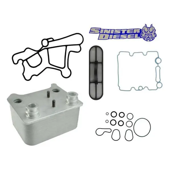 Sinister Diesel 03-07 Ford Powerstroke 6.0L Oil Cooler Kit (Includes Gaskets & O-Rings)