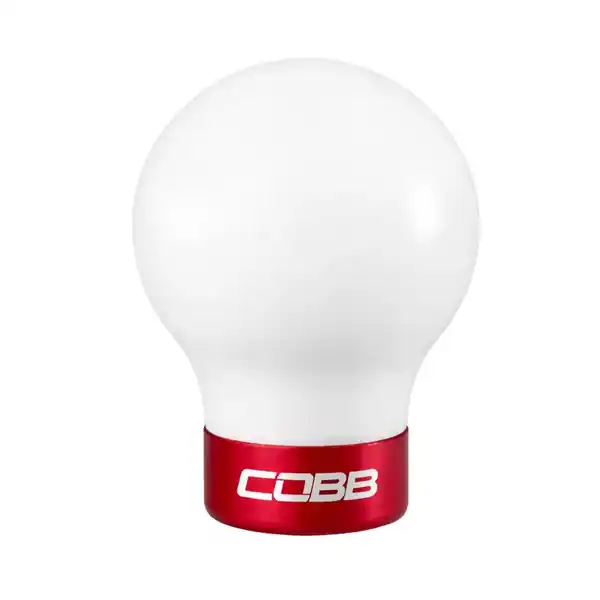 Cobb 07-13 Mazdaspeed3 & 06-07 Mazdaspeed6 Shift Knob - White Knob w/Race Red Base
