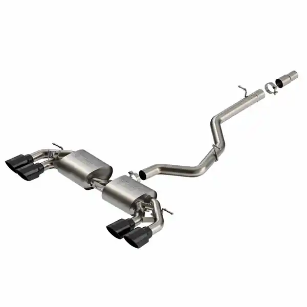 Borla 22-25 Volkswagen Golf R S-type Cat-Back Exhaust - Dual 4.5in Black Chrome Tips