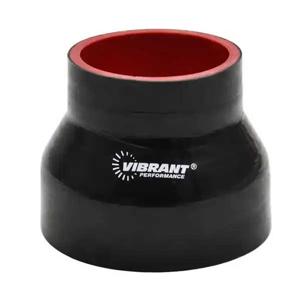 Vibrant Silicone Reducer Coupler 3.00in ID x 3.25in ID x 4.50in Long - Black