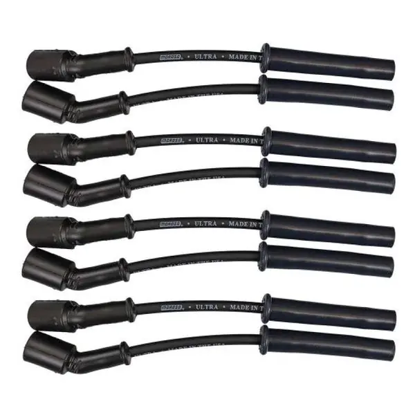 Moroso GM LS 5.7L/6.0L/6.2L/7.0L Ultra 350 8mm Multi-Angle Boot Ignition Spark Plug Wire Set - Black