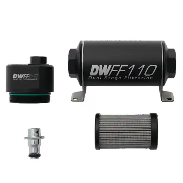 DeatschWerks DWFFR-X 110mm Billet Fuel Filter Regulator - 10 Micron
