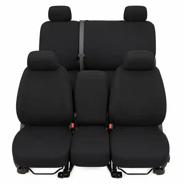 Covercraft 19-24 Chevrolet Silverado Polycotton SeatSaver Custom Front Row Seat Covers - Charcoal