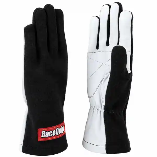 RaceQuip 350006 350 Series Basic Race Gloves Non-SFI Black X-Large