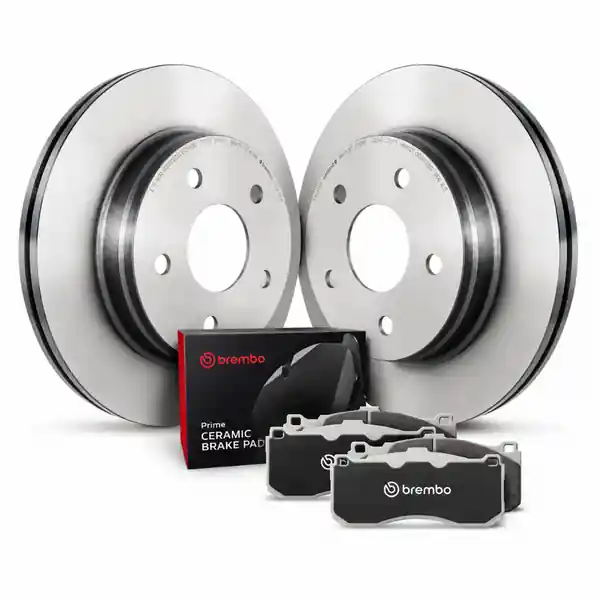 Brembo KT04221 OE Rear Disc Brake Kit 2000-2006 Audi TT Quattro Low-Met Pads