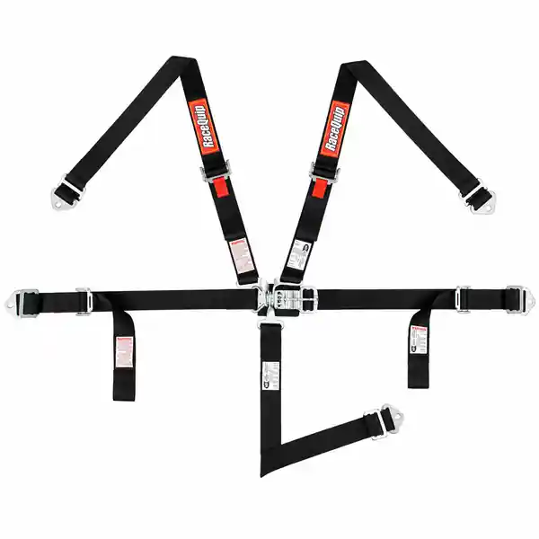 RaceQuip Black JR. L & L 5pt Harness