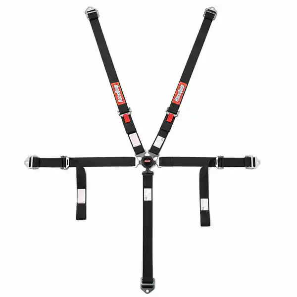 RaceQuip Black JR. CAMLOCK 5pt Seat Belt