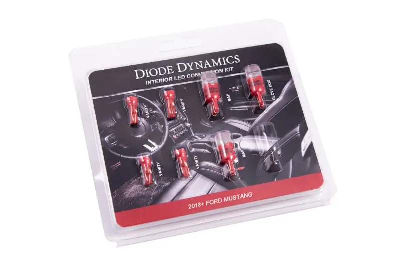 Diode Dynamics 18-19 Mustang Stage 1 Mustang Interior LED Light Kit - Red (DIODD0357)