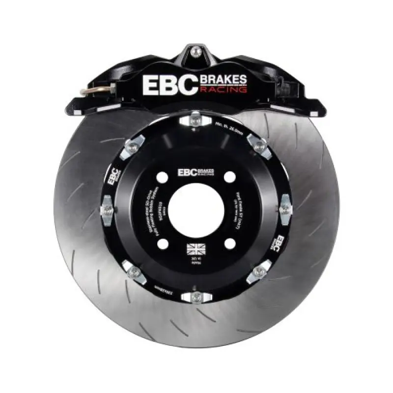 EBC Racing 03-12 Mazda RX-8 Black Apollo-4 Calipers 330mm Rotors Front Big Brake Kit (EBCBBK001BLK-1)