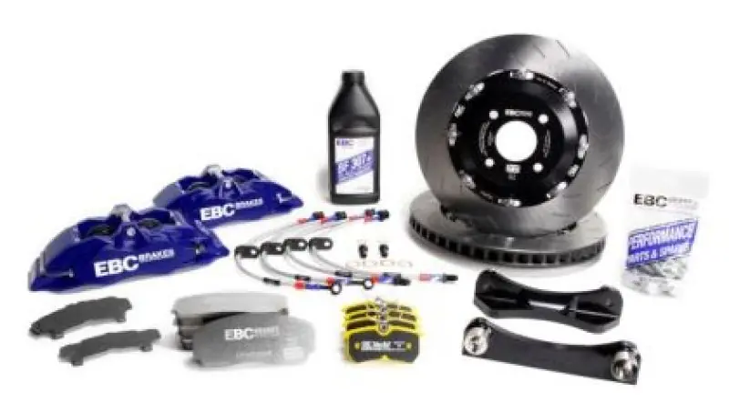 EBC Racing 03-12 Mazda RX-8 Blue Apollo-4 Calipers 330mm Rotors Front Big Brake Kit (EBCBBK001BLU-1)