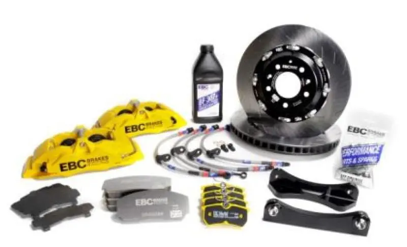EBC 06-15 Mazda Miata MX5 (NC) Yellow Apollo-4 Calipers 330mm Rotors Front Big Brake Kit (EBCBBK018YEL-1)