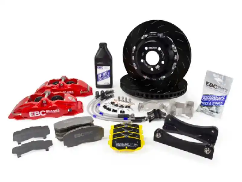 EBC Racing 04-09 Honda S2000 AP2 Black Apollo-4 Calipers 330mm Rotors Front Big Brake Kit (EBCBBK040BLK-1)