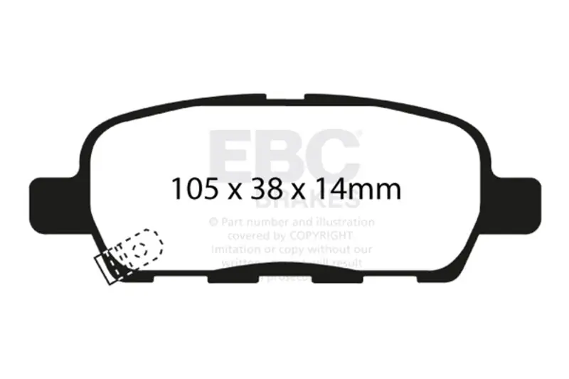 EBC 02 Infiniti G35 3.5 w/o DCS Greenstuff Rear Brake Pads (EBCDP21666)
