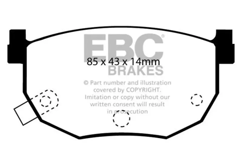 EBC 99-01 Hyundai Elantra 2.0 Greenstuff Rear Brake Pads (EBCDP2528)