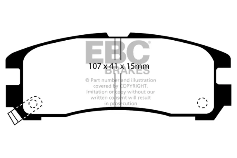 EBC 95-99 Chrysler Sebring Coupe 2.0 Greenstuff Rear Brake Pads (EBCDP2738)