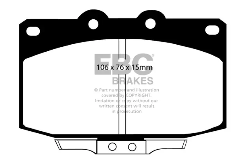 EBC 86-89 Mazda RX7 2.4 (1.3 Rotary)(Vented Rear Rotors) Greenstuff Front Brake Pads (EBCDP2763)