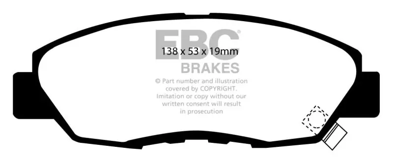 EBC 97 Acura CL 2.2 Greenstuff Front Brake Pads (EBCDP2812/2)