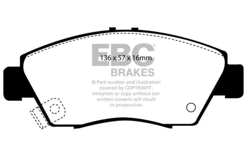 EBC 12 Acura ILX 1.5 Hybrid Greenstuff Front Brake Pads (EBCDP2891)