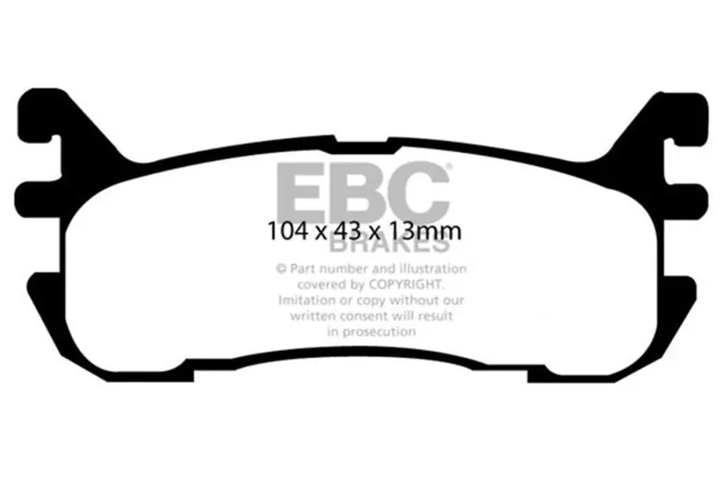 EBC 97-02 Ford Escort 2.0 Redstuff Rear Brake Pads (EBCDP31003C)