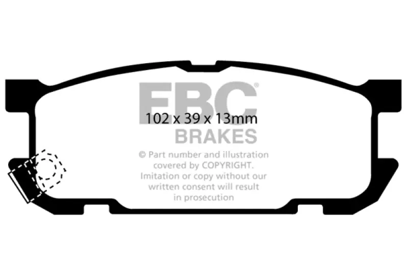 EBC 01-03 Mazda Miata MX5 1.8 (Sports Suspension) Redstuff Rear Brake Pads (EBCDP31453C)
